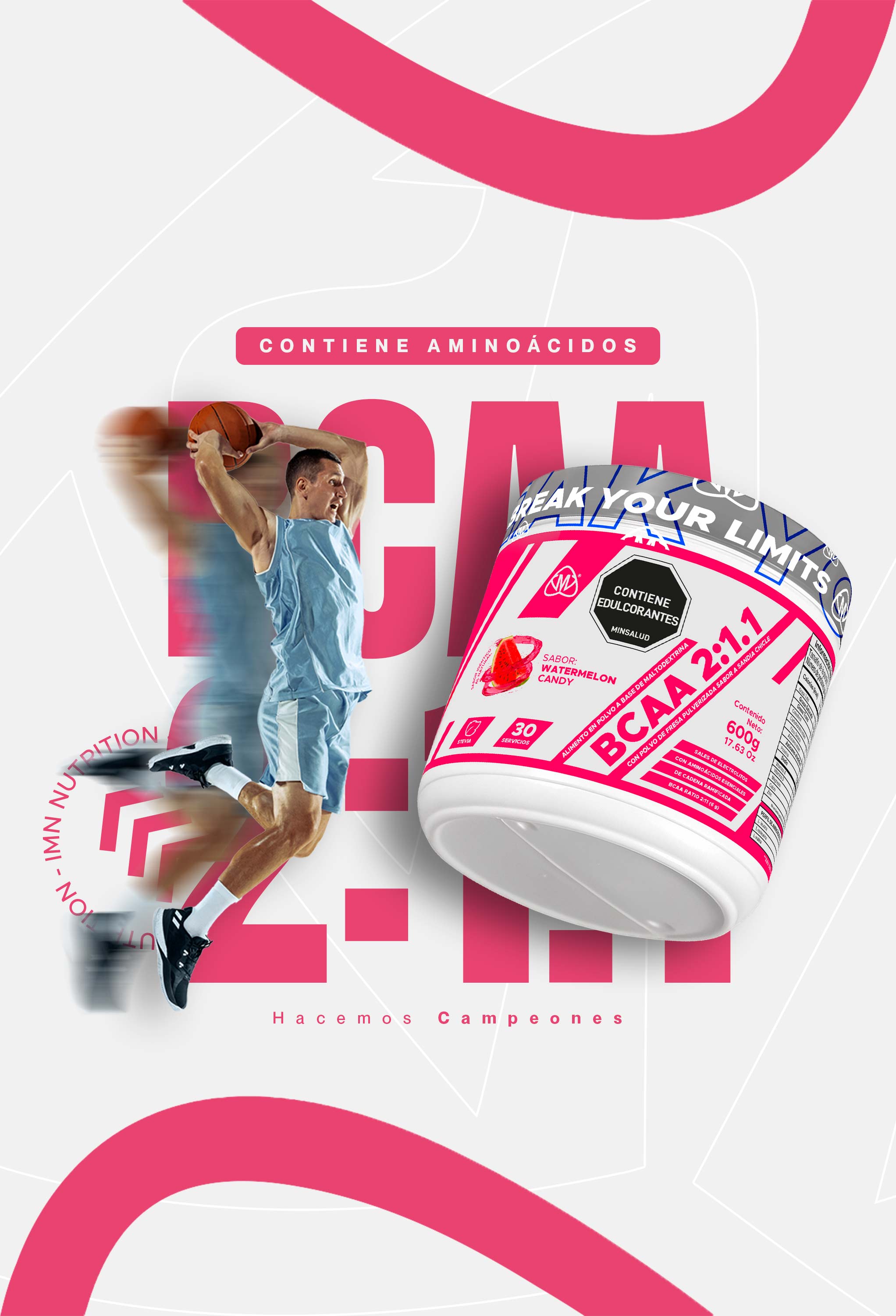 BCAAs IMN — aminoácidos ramificados para deportistas