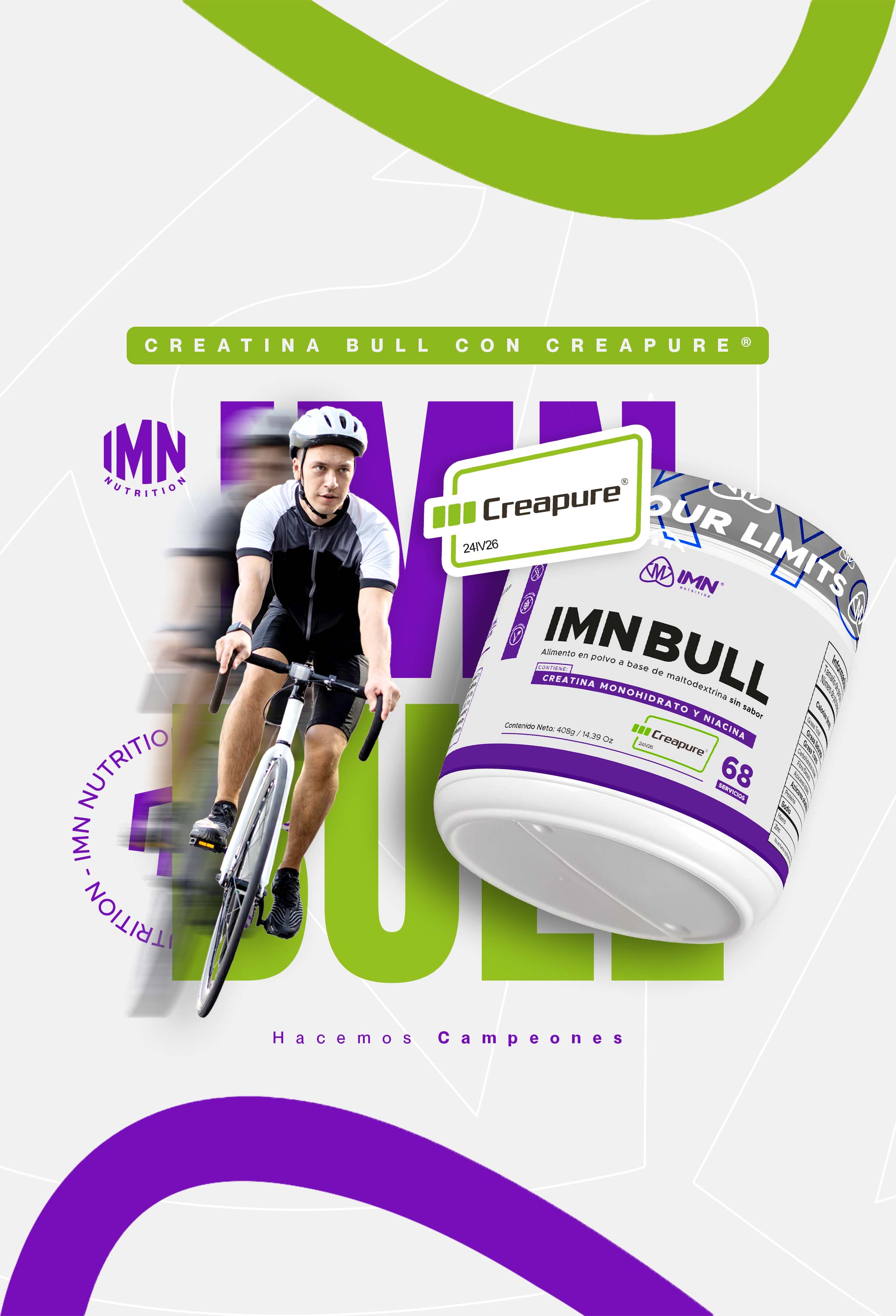 IMN Bull — creatina monohidratada Creapure