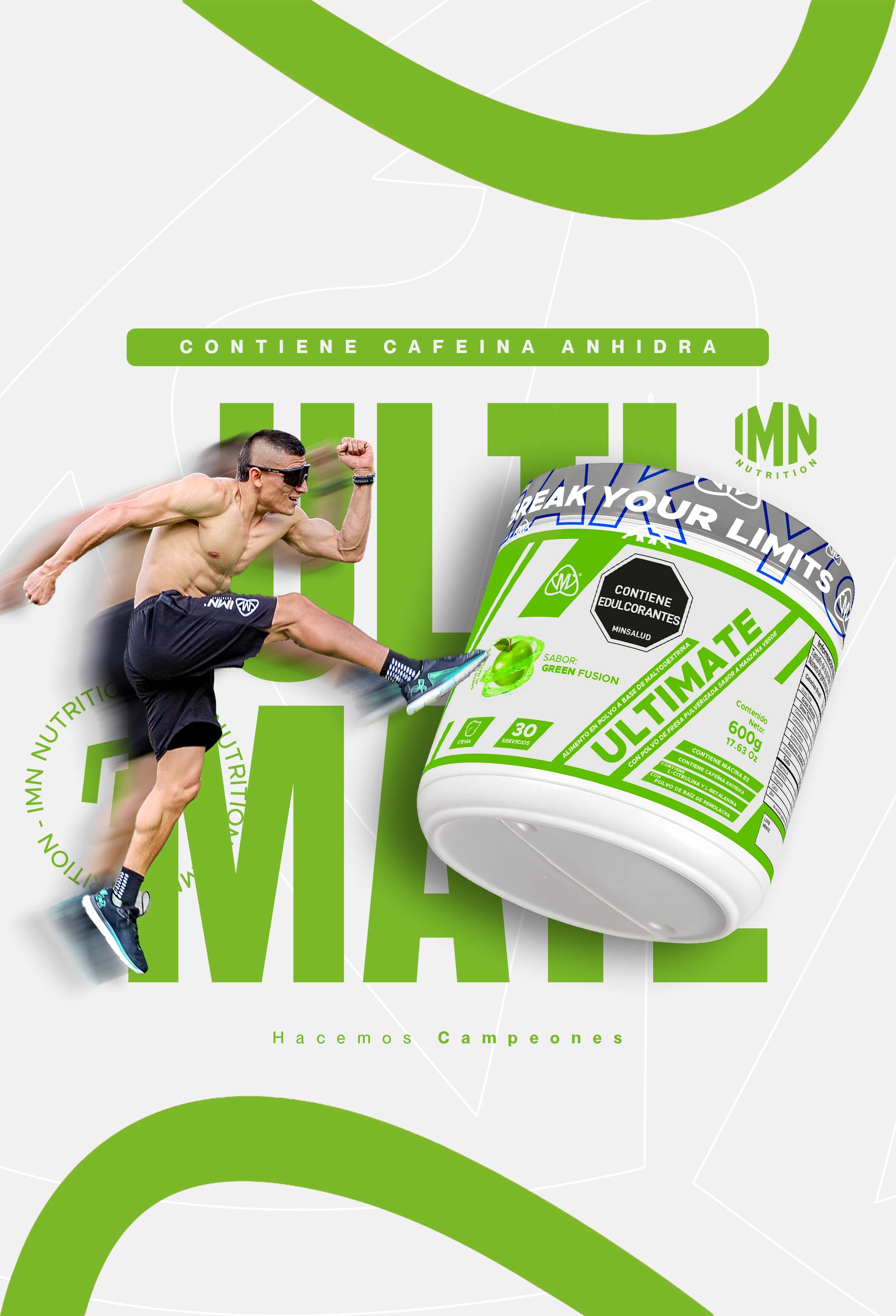 Ultimate IMN — pre-entreno con creatina y cafeína